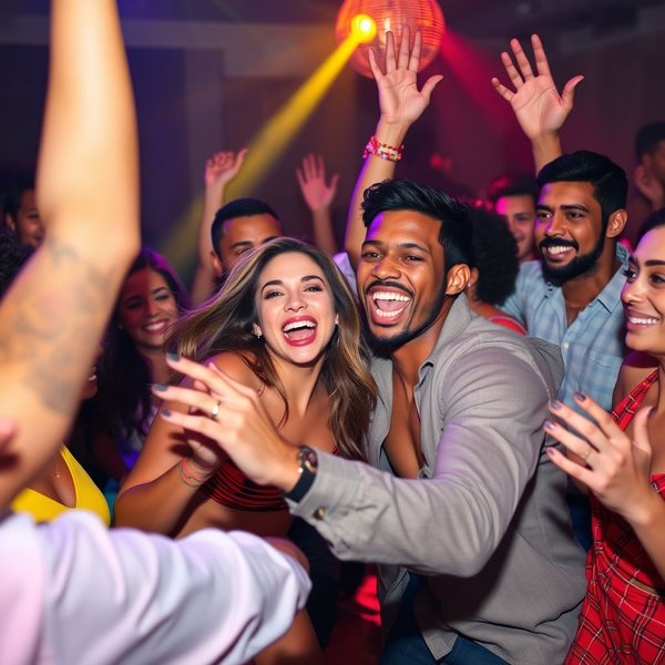 An image showing people dancing and having fun, illustrating the phrase Get Your Groove On.