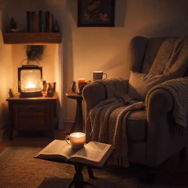 Bir nightcap'ı temsil eden rahatlatıcı bir içecek