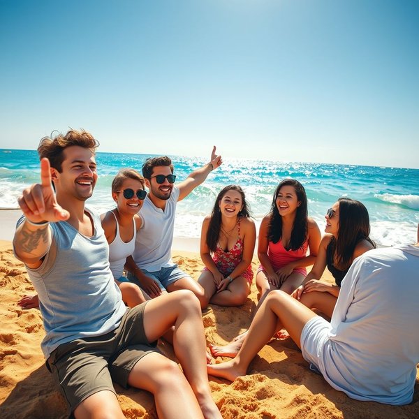 Um grupo de amigos usando a palavra Dude em uma conversa casual