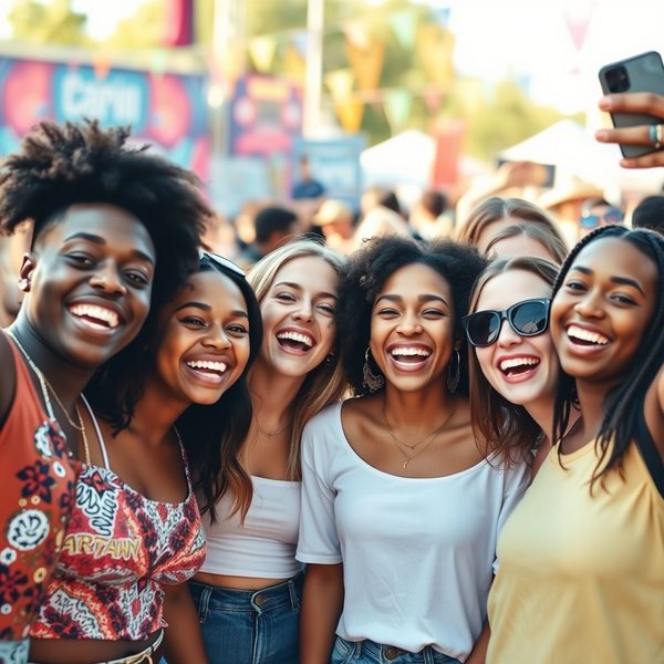 A group of friends laughing together, representing a modern-day posse