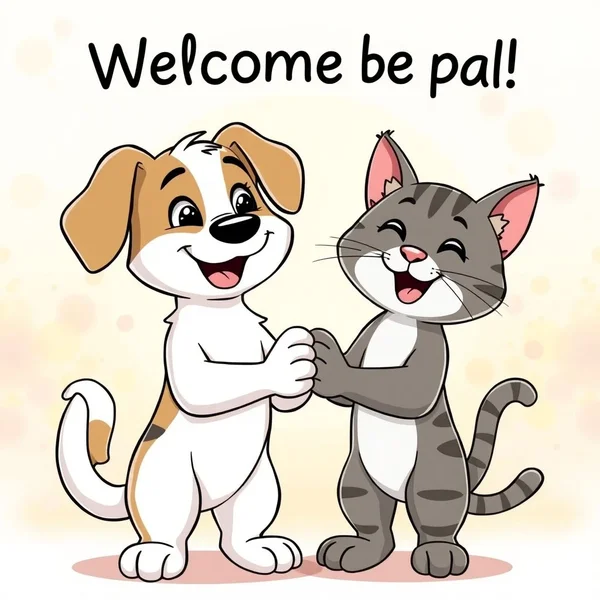 Dos amigos charlando y sonriendo, ilustrando el significado amistoso de la palabra Pal