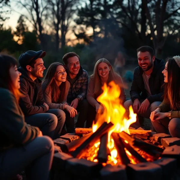 A group of friends laughing and enjoying themselves, representing good vibes