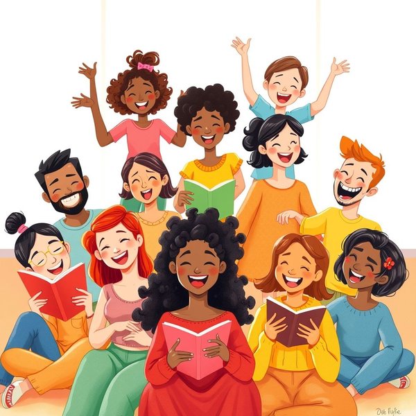 Image showing a joyful scene, illustrating Synonyms for Happy