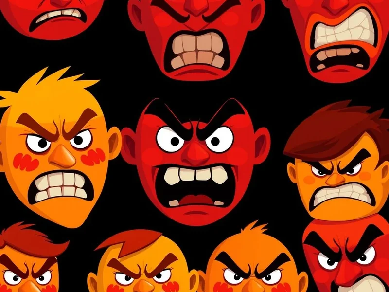 Image showing various expressions related to Synonyms for Angry
