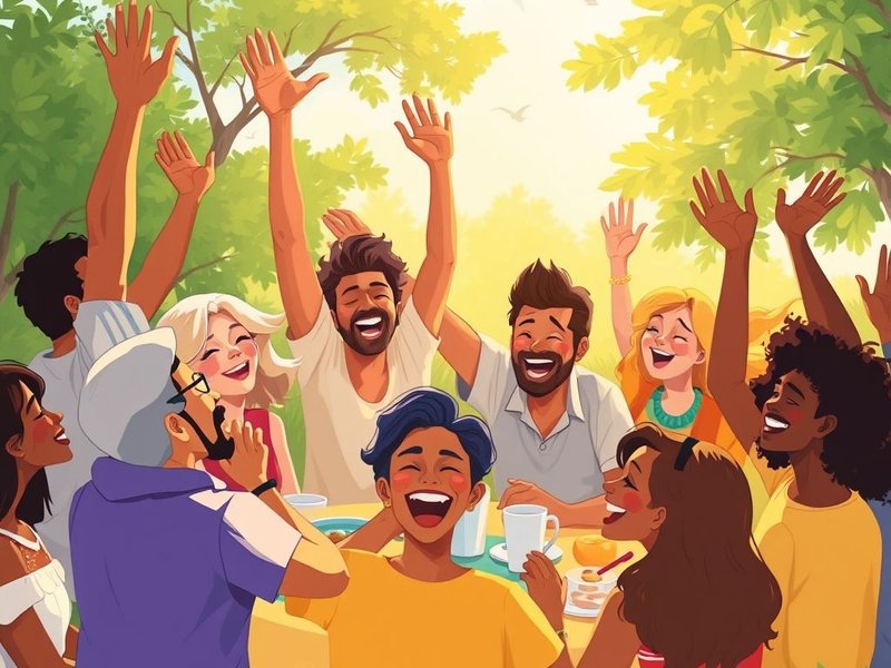 Image showing a joyful scene, illustrating Synonyms for Happy