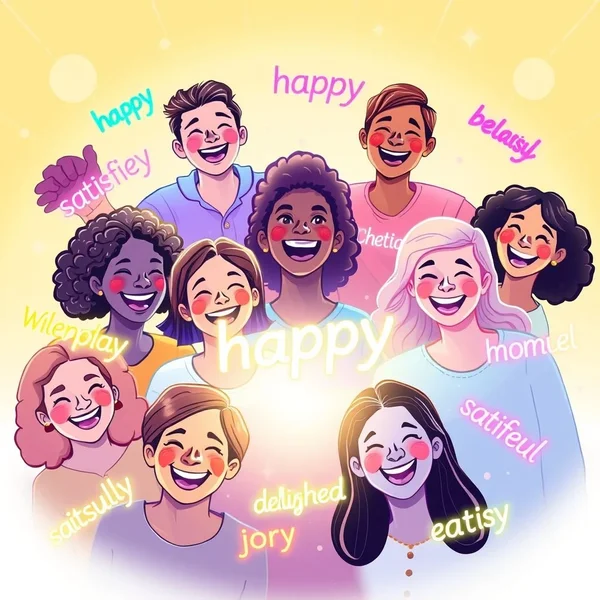 Image showing a joyful scene, illustrating Synonyms for Happy