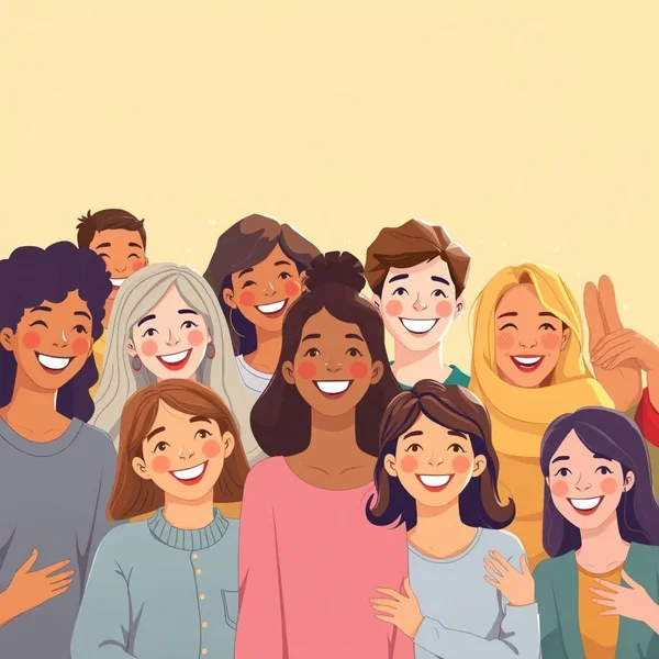 Image showing various ways to express kindness, including the text "Synonyms for Kind"