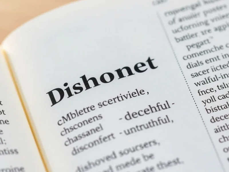 Synonyms for Dishonest illustrated