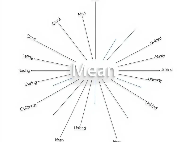 Image displaying various synonyms for Mean