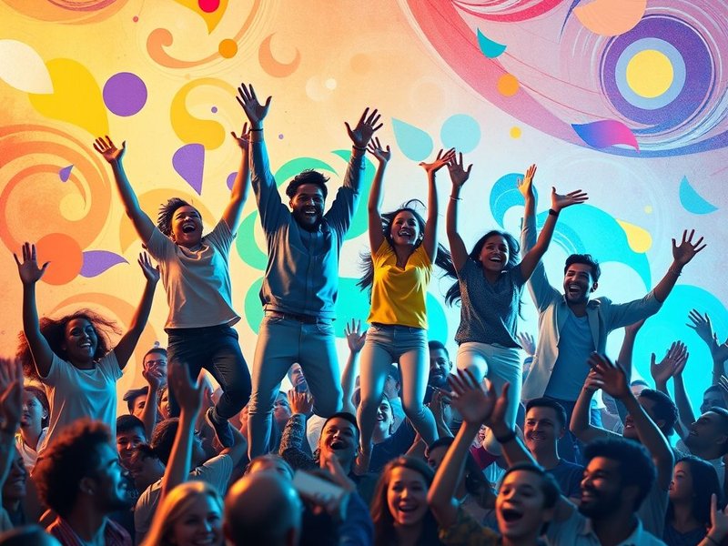 Image showing various expressions of excitement and Synonyms for Excited