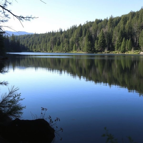 Image showing a serene landscape, with text overlay: Synonyms for Calm to Enhance Your Vocabulary