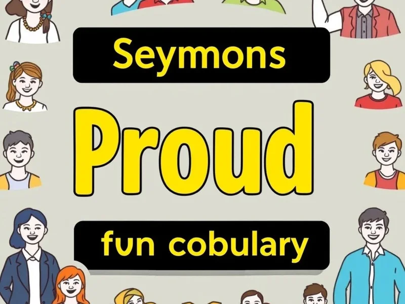 Image showing various ways to express pride, illustrating synonyms for Proud