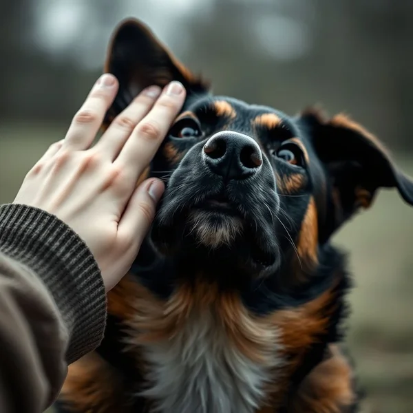 Image of a loyal dog looking at its owner with text overlay "Synonyms for Loyal and How to Use Them"