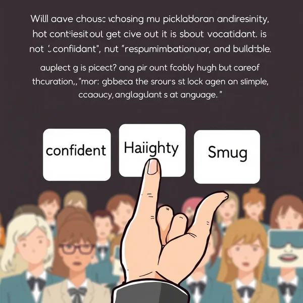 Image illustrating the concept of various synonyms for Arrogant to improve your writing