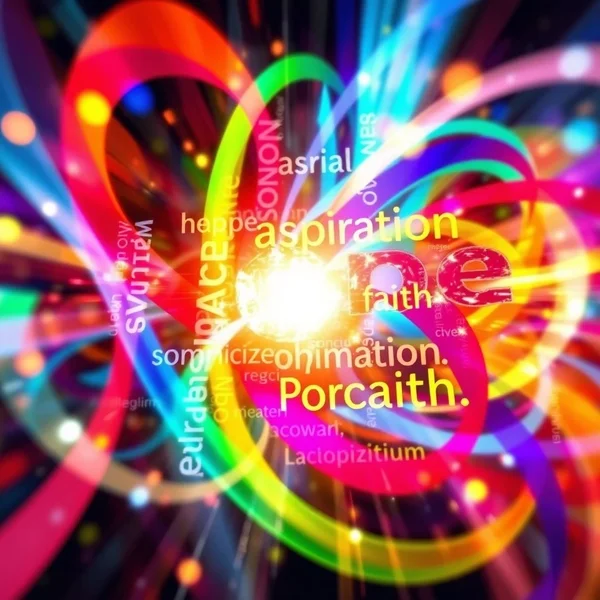 Visual representation of synonyms for hope enhancing language skills