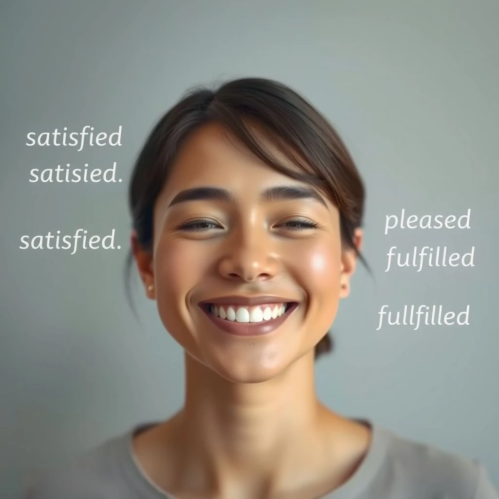Từ đồng nghĩa với Content Diễn đạt sự hài lòng rõ ràng