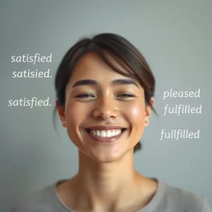 Từ đồng nghĩa với Content Diễn đạt sự hài lòng rõ ràng