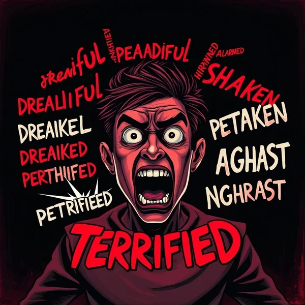 Synonyms for Terrified illustration