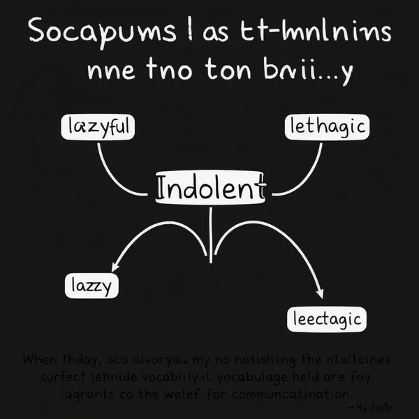 A visual guide to Synonyms for Indolent