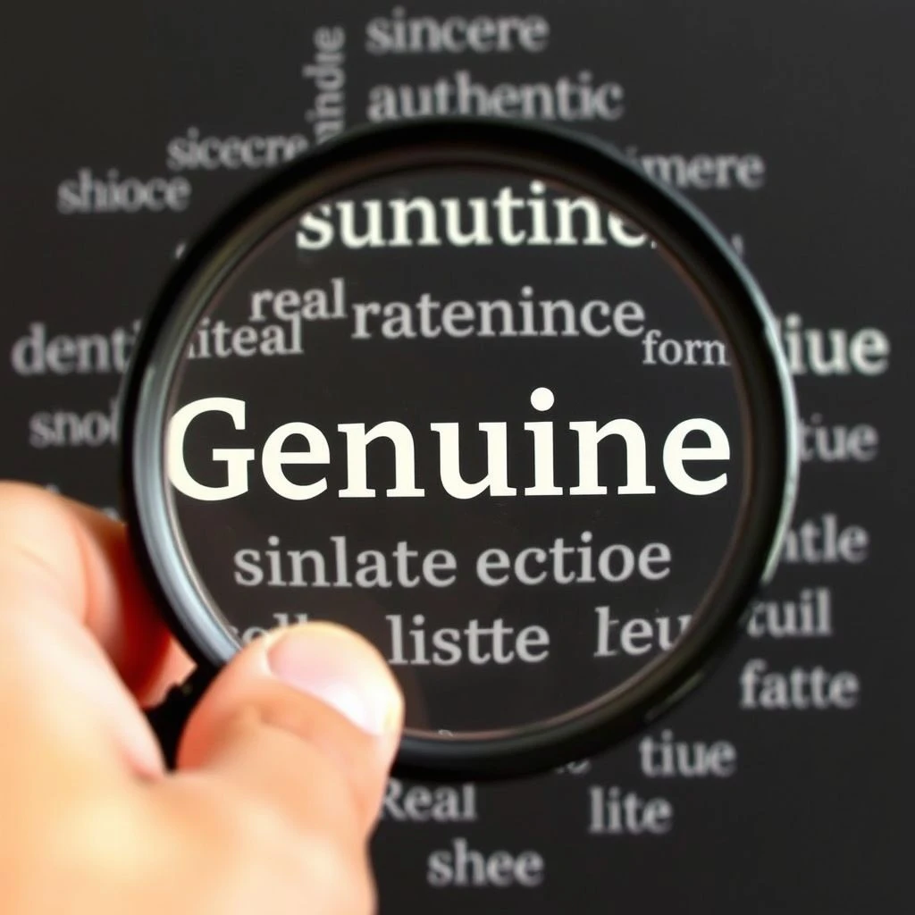 Sinônimos para Genuine Desbloqueie Autenticidade Verdadeira