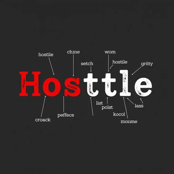 Image showing synonyms for Hostile