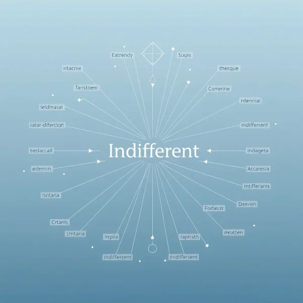 Image illustrating synonyms for indifferent