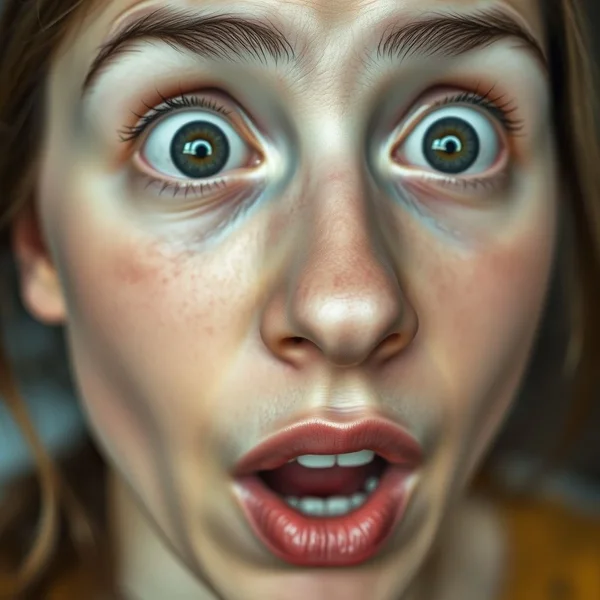 Image showing a person looking surprised, with the text "Synonyms for Astonished"
