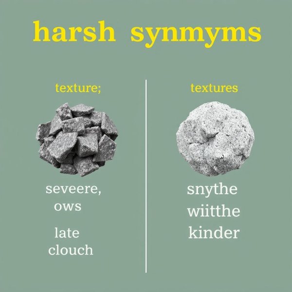 Imagen que muestra diferentes texturas, algunas ásperas, para ilustrar sinónimos para harsh