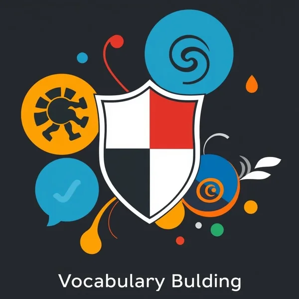 Image showing a shield and sword, symbolizing courage, with text overlay: Synonyms for Valor for Clear Expression