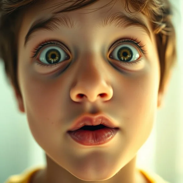Image showing a person looking surprised, with the text "Synonyms for Astonished"