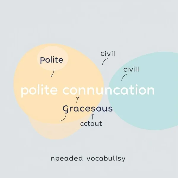 Image showing Synonyms for Courteous leading to better communication