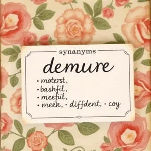 Synonyms for Demure Express Modesty Clearly