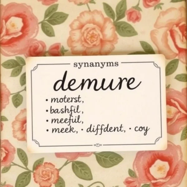 Synonyms for Demure: A Visual Guide