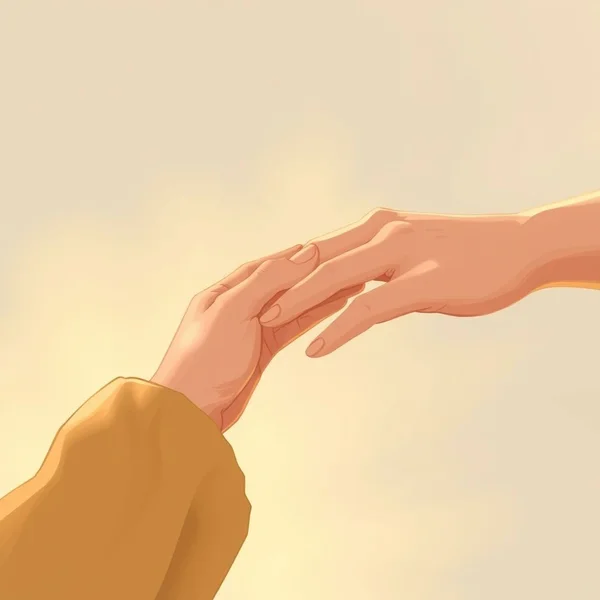 A visual representation of Synonyms for Merciful, such as a gentle, helping hand