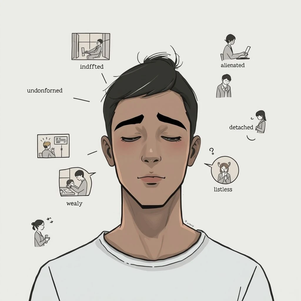 Mo rong von tu voi cac tu dong nghia Apathetic dien dat sac thai ro rang