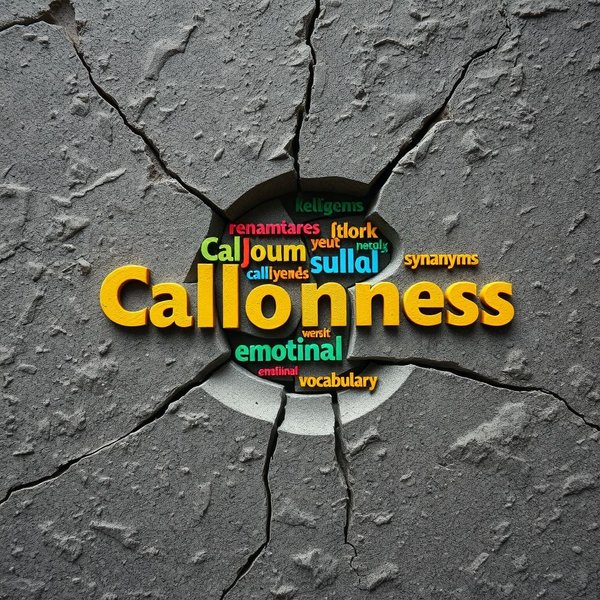 Một bề mặt có kết cấu, giống đá tượng trưng cho các Từ đồng nghĩa của Callousness