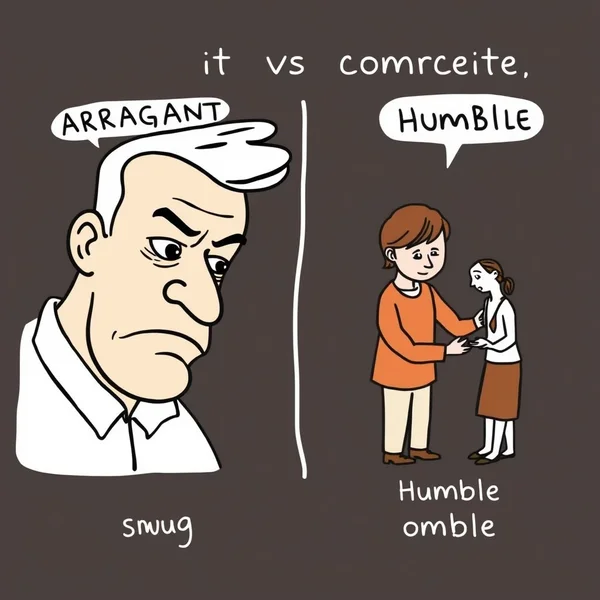 Image illustrating synonyms for Conceited