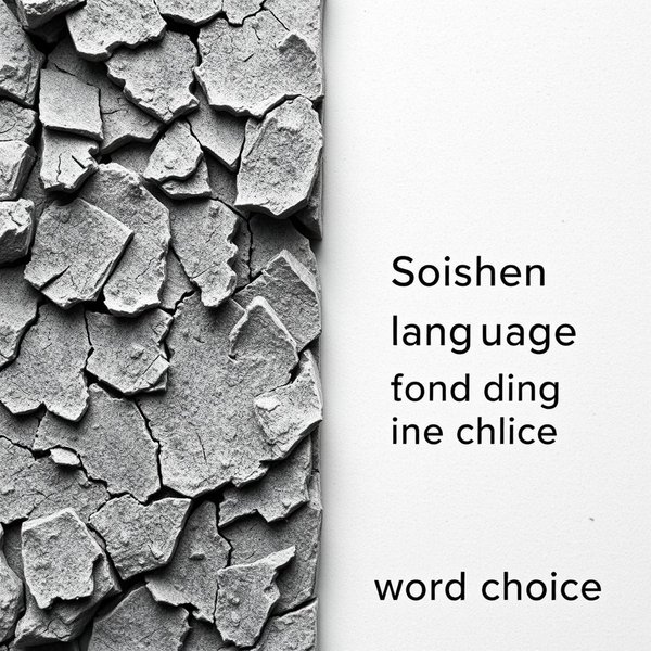 Image showing different textures, some rough, to illustrate synonyms for harsh