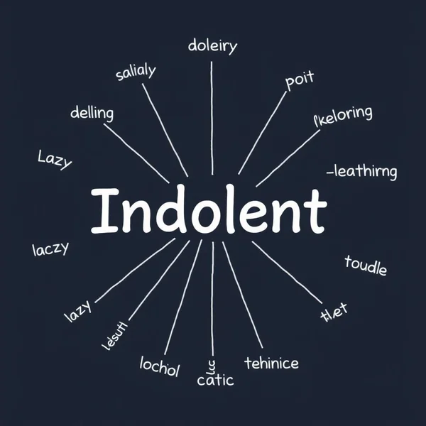 A visual guide to Synonyms for Indolent