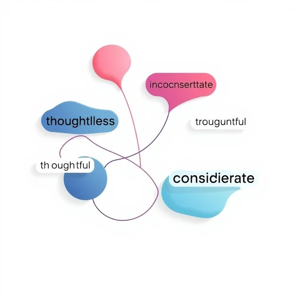 Synonyms for Thoughtless clearly displayed