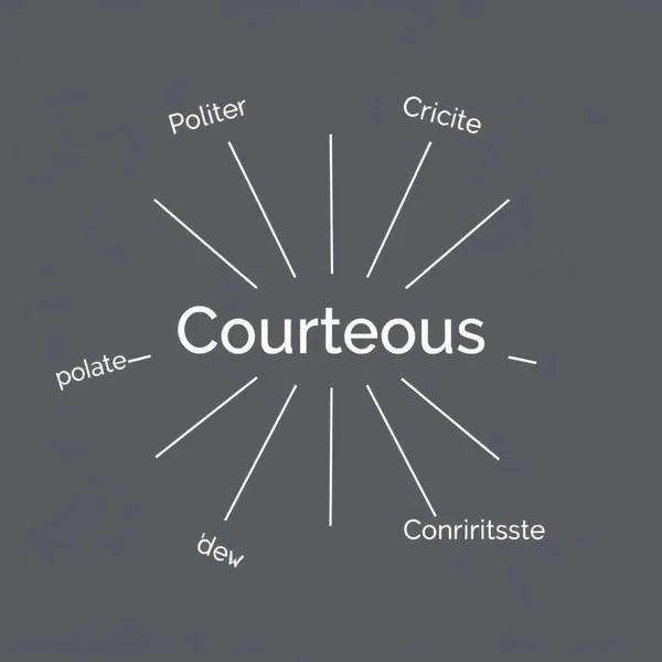 Image showing Synonyms for Courteous leading to better communication