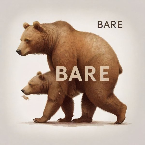 Illustration distinguishing Bare vs. Bear meanings