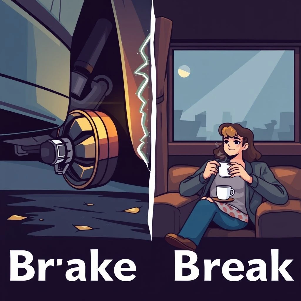 Brake vs. Break: Chấm dứt nhầm lẫn và nắm vững từ khó này