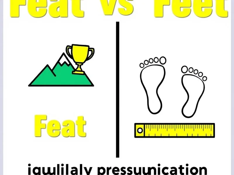 Hướng dẫn trực quan về ý nghĩa Feat vs. Feet