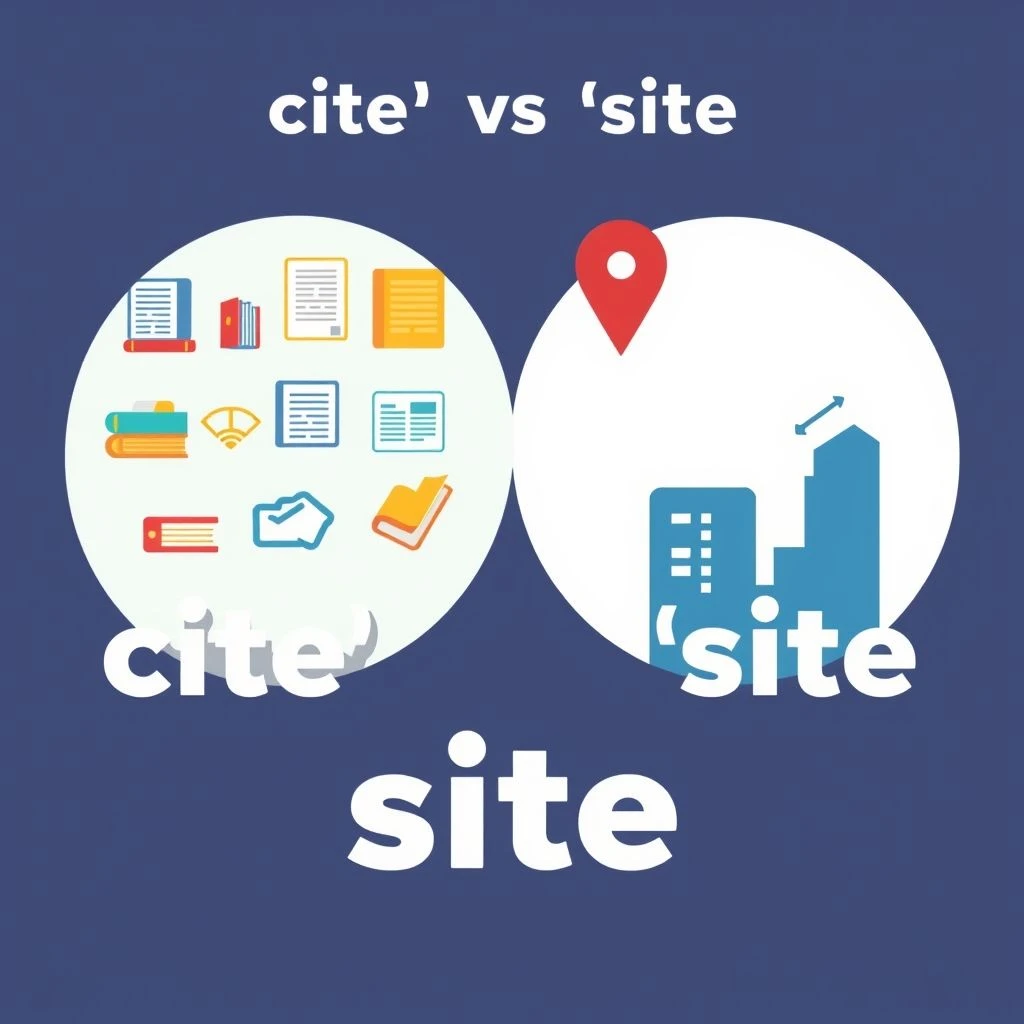 Cite vs. Site Desentrañando la confusión para estudiantes de inglés