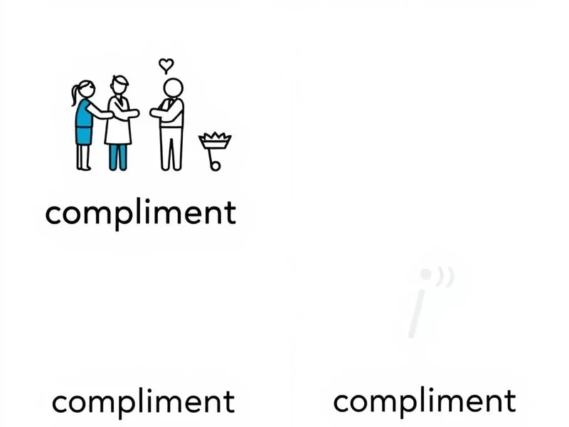 Image illustrating the distinction between complement vs. compliment to aid English learners