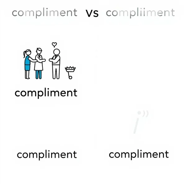 Image illustrating the distinction between complement vs. compliment to aid English learners