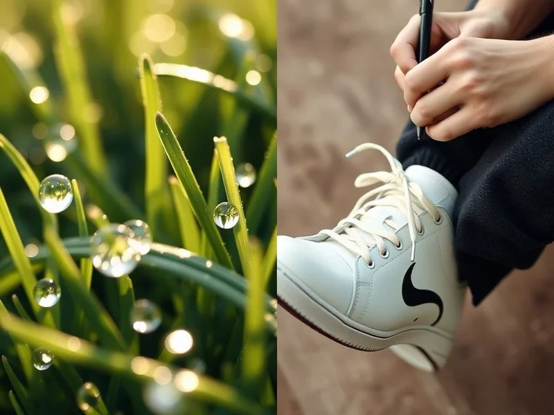 Image showing dew on grass and someone doing an action with the caption: Understanding Dew vs. Do