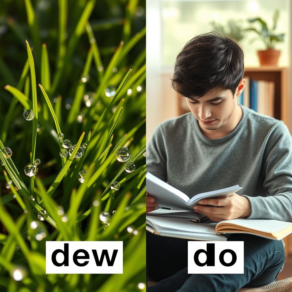 Dew vs. Do Gỡ Rối Các Từ Đồng Âm Thường Gặp Trong Tiếng Anh