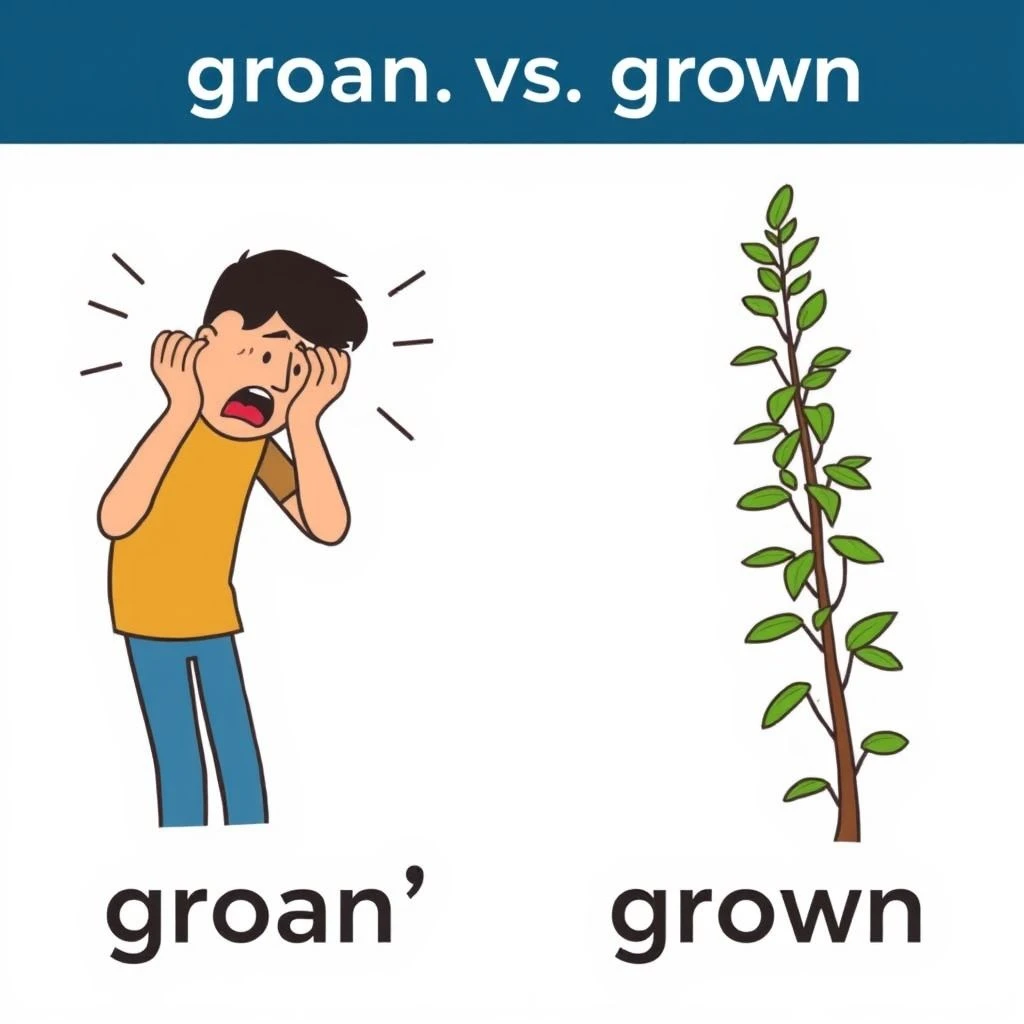 Groan vs. Grown Dominando Estas Palabras Confusas en Inglés